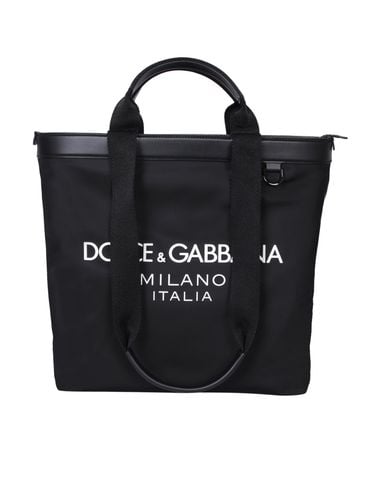 Dolce & Gabbana Logo Black Tote Bag - Dolce & Gabbana - Modalova