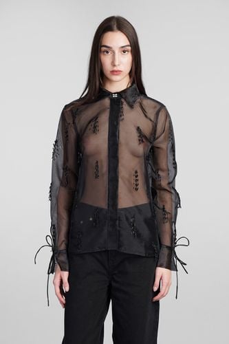 Ganni Shirt In Black Polyester - Ganni - Modalova