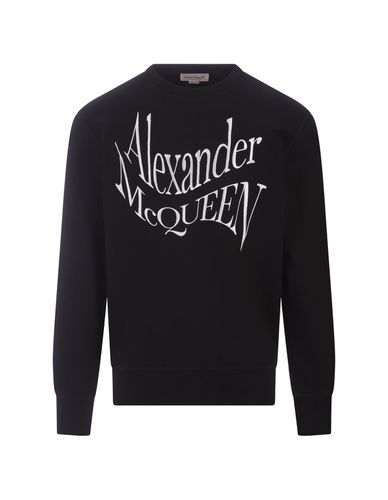 Sweatshirt With Distorted Logo - Alexander McQueen - Modalova