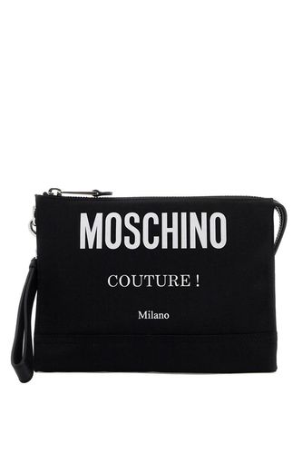 Moschino Clutch Bag With Logo - Moschino - Modalova