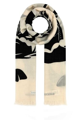 Burberry Embroidered Wool Scarf - Burberry - Modalova