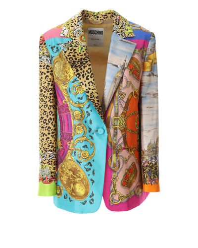 Moschino Scarf Printed Twill Jacket - Moschino - Modalova