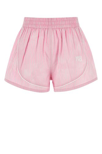 Embroidered Cotton Shorts - T by Alexander Wang - Modalova