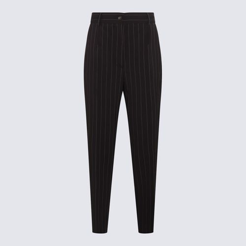 Grey Wool Stretch Pinstripe Pants - Dolce & Gabbana - Modalova