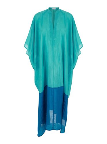 And Light Bicolor Tunic With Cap Sleeves In Silk Woman - The Rose Ibiza - Modalova