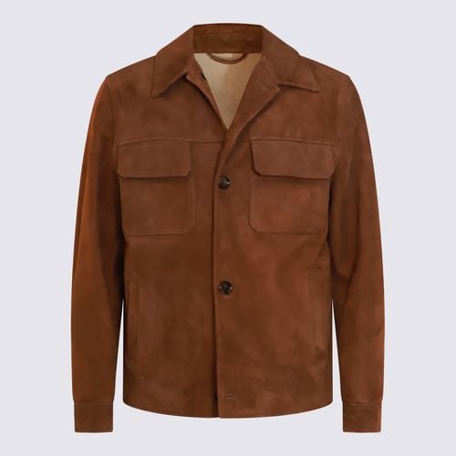 Lardini Tobacco Leather Jacket - Lardini - Modalova