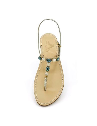 Sibilla Green Amber Jewel Sandals - Dea Sandals - Modalova