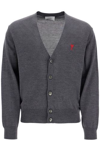 Extrafine Merino Wool Cardigan - Ami Alexandre Mattiussi - Modalova