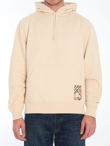 Burberry Check Label Hoodie - Burberry - Modalova