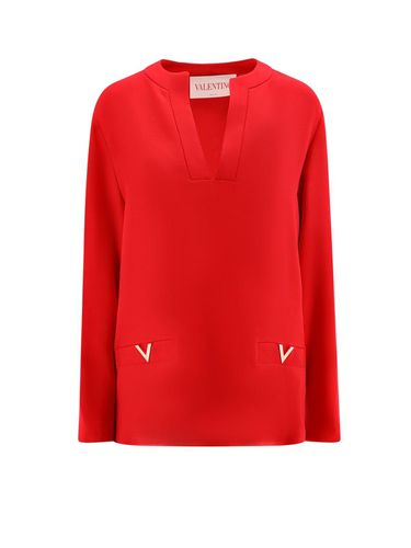 Valentino Vlogo Plaque Blouse - Valentino - Modalova