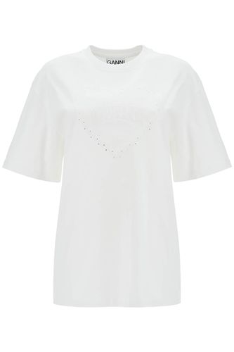 Ganni Embroidered Oversized T - Ganni - Modalova