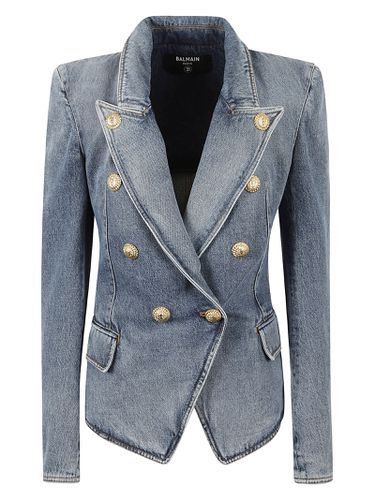 Double-breasted Denim Blazer - Balmain - Modalova