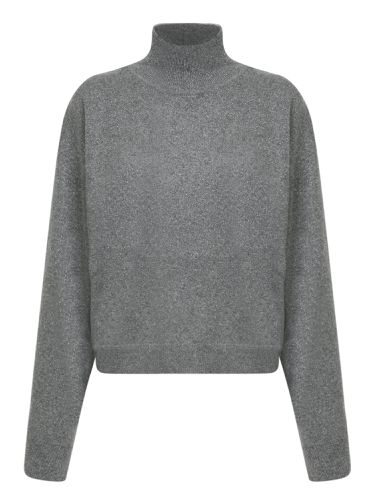 Lead Gray Lurex High Neck Sweater - Fabiana Filippi - Modalova