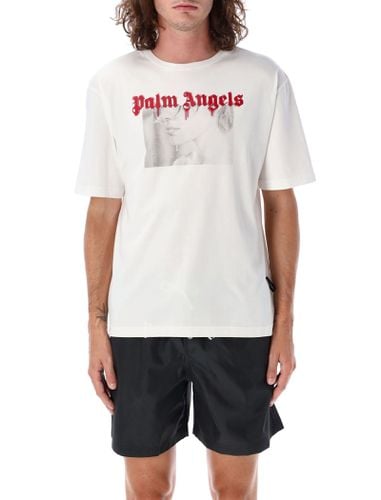 Palm Angels Portrait Logo T-shirt - Palm Angels - Modalova