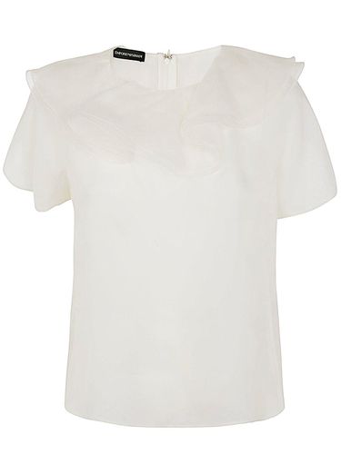 Ruffled Short-sleeved Blouse - Emporio Armani - Modalova