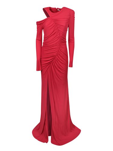 Alexander McQueen Ruched Red Dress - Alexander McQueen - Modalova