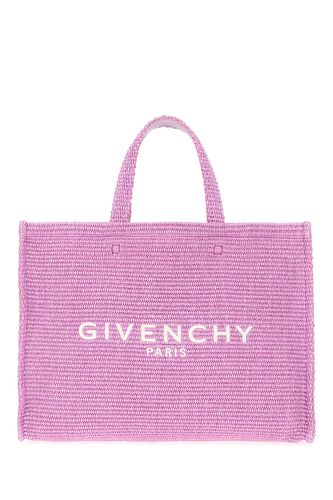 Pastel Purple Medium G-tote Raffia Shopping Bag - Givenchy - Modalova