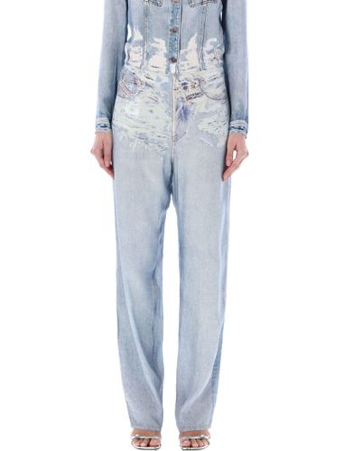 Stretch Denim-like Print Pants - Diesel - Modalova