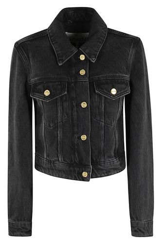 Ganni Heavy Denim Cropped Jacket - Ganni - Modalova