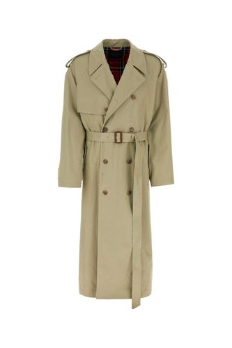 Balenciaga Sand Cotton Trench Coat - Balenciaga - Modalova