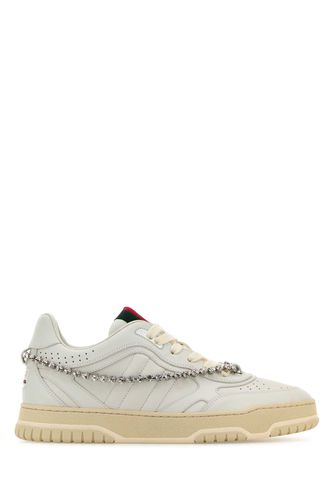 Gucci White Leather Re-web Sneakers - Gucci - Modalova