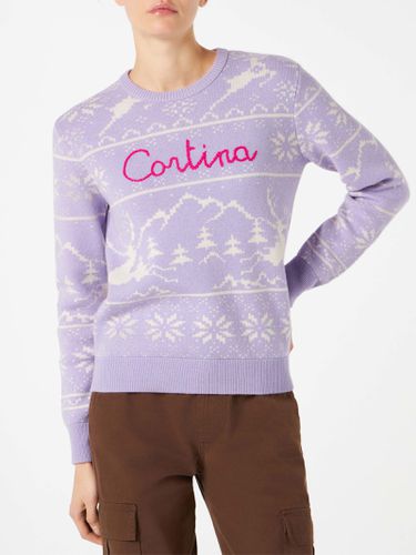 Woman Sweater With Norwegian Print And Cortina Embroidery - MC2 Saint Barth - Modalova