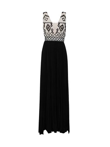 Pleated Sleeveless Long Dress With Paillettes - Elisabetta Franchi - Modalova