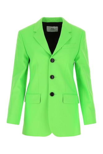 Fluo Green Wool And Acrylic Blazer - Ami Alexandre Mattiussi - Modalova