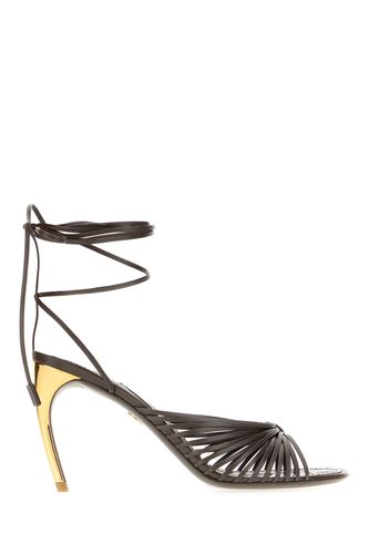 Ferragamo Chocolate Leather Sandals - Ferragamo - Modalova