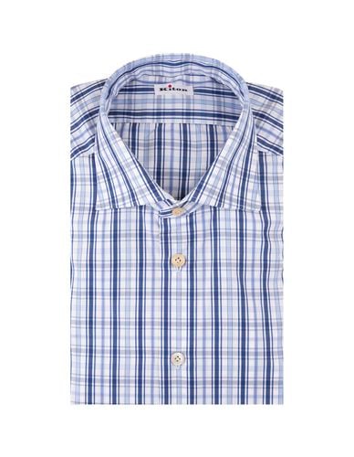 Kiton Blue Check Pattern Shirt - Kiton - Modalova