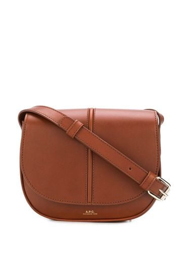 A. P.C. Betty Crossbody Bag In Brown Leather With Logo Woman - A.P.C. - Modalova