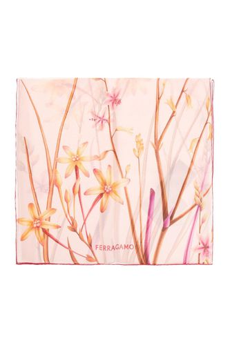 Stem Printed Chiffon Scarf - Ferragamo - Modalova