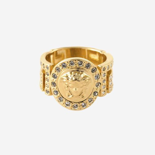 La Medusa Ring With Crystals - Versace - Modalova