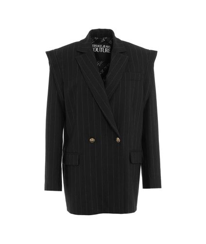 Pinstriped Double-breasted Tailored Blazer - Versace Jeans Couture - Modalova