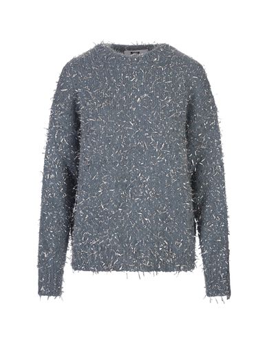 Light Wool Blend Sweater With Silver Metallic Thread - MSGM - Modalova