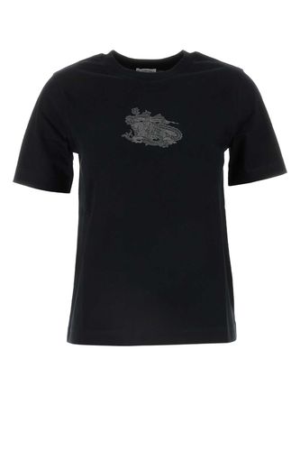 Burberry Black Cotton T-shirt - Burberry - Modalova