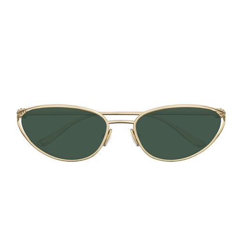 Bottega Veneta Bv1330s Linea Knot 004 Gold Green Sunglasses - Bottega Veneta Eyewear - Modalova