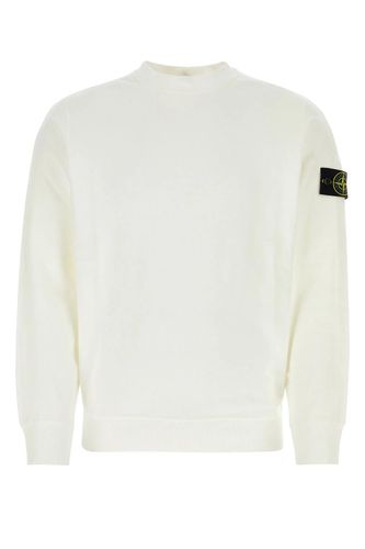 White Cotton Sweatshirt - Stone Island - Modalova