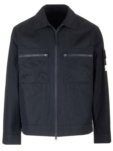 Stone Island Blue Cotton Jacket - Stone Island - Modalova