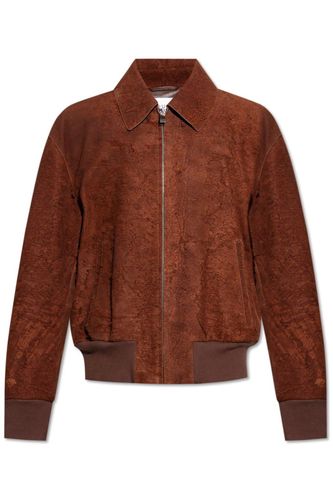 Distressed Zip-up Bomber Jacket - Alexander McQueen - Modalova