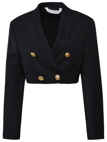 Boyfriend Wool Blend Crop Blazer - Palm Angels - Modalova