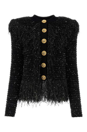 Black Viscose Blend Cardigan - Balmain - Modalova