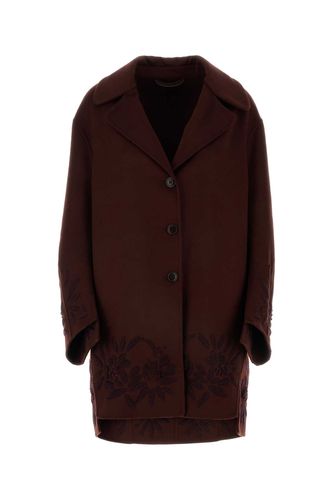 Ermanno Scervino Burgundy Wool Coat - Ermanno Scervino - Modalova