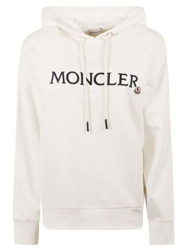 Chest Logo Patch Hooded Sweatshirt - Moncler - Modalova