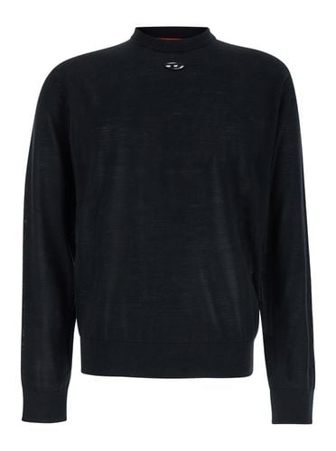 K-garth Crewneck Sweater With D Logo On The Front In Wool Man - Diesel - Modalova