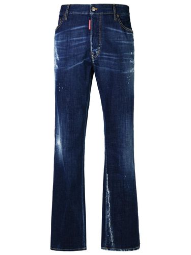 Roadie Blue Cotton Denim Jeans - Dsquared2 - Modalova