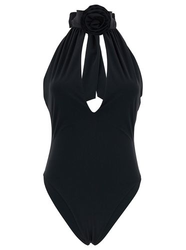One-piece Swimsuit With Rose Application In Polyamide Woman - Magda Butrym - Modalova
