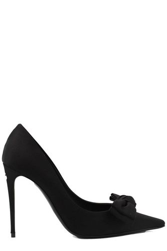 Bow Detailed Satin Pumps - Dolce & Gabbana - Modalova