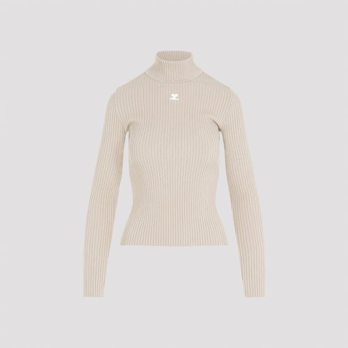 Courrèges Roll Neck Ribbed Jumper - Courrèges - Modalova