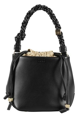 Ganni Black Leather Satchel - Ganni - Modalova